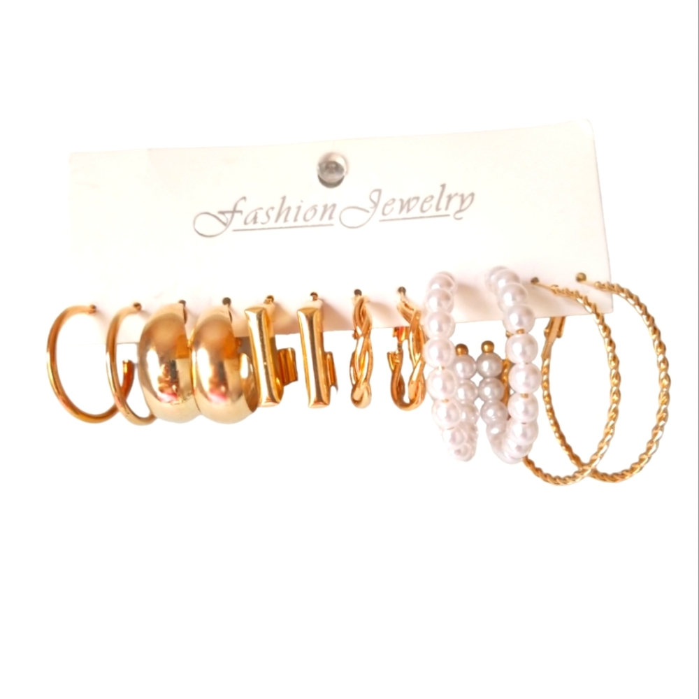 6 Set of Fashion Dangling Earrings
